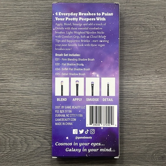 GAME BEAUTY
Eyes on Me 4 Essential Eyeshadow Brush Set - Picture 2 of 2